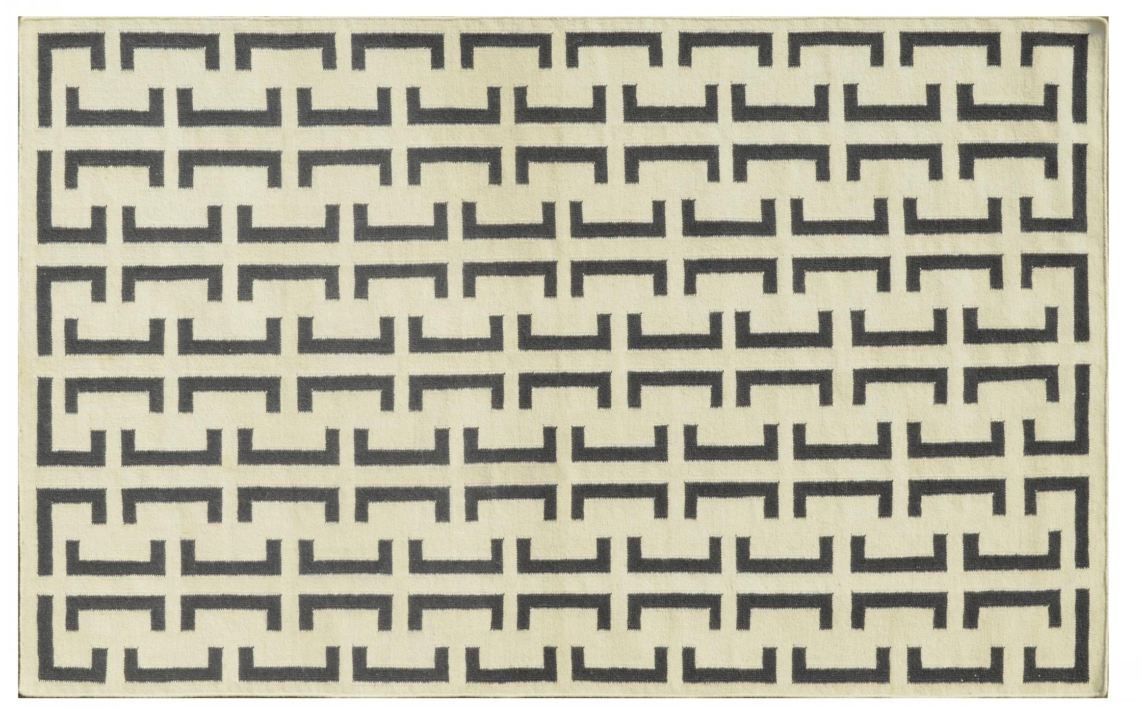 Modern White Charcoal Flat Weave Rugs 5 x 8 Kailash Rugs Industries Leading Carpet